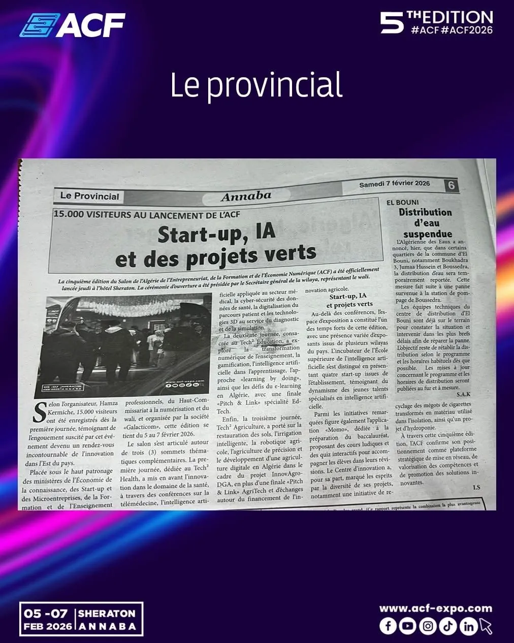Le Provincial : 15 000 visiteurs au lancement de l'ACF : start-up, IA et des projets verts