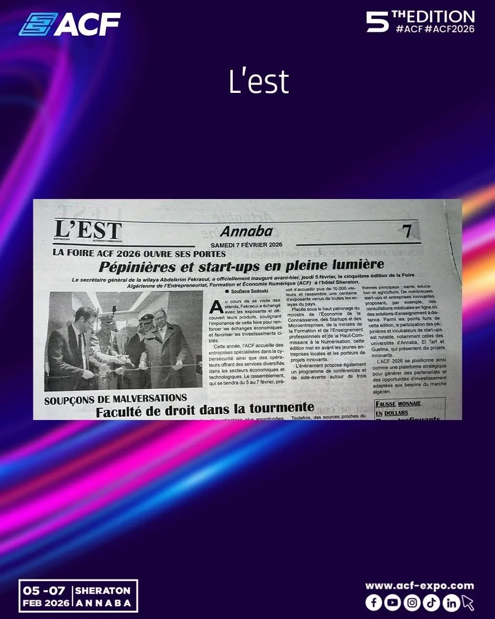 L'Est : La foire ACF 2026 ouvre ses portes : pépinières et start-ups en pleine lumière