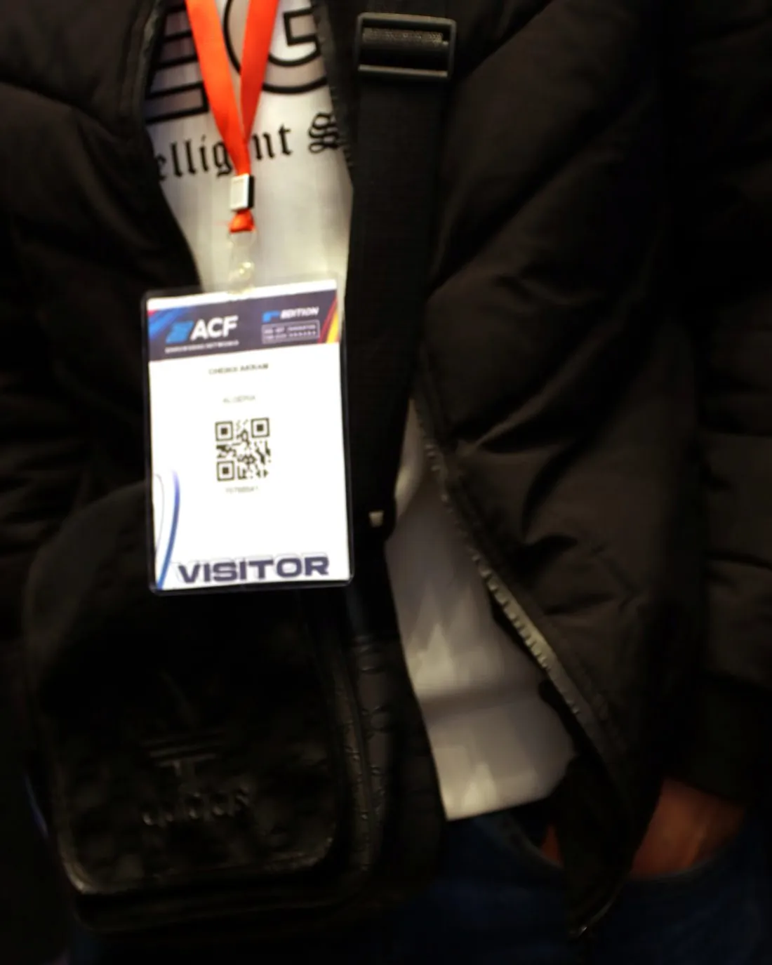 Badge visiteur ACF avec QR code